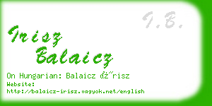 irisz balaicz business card
